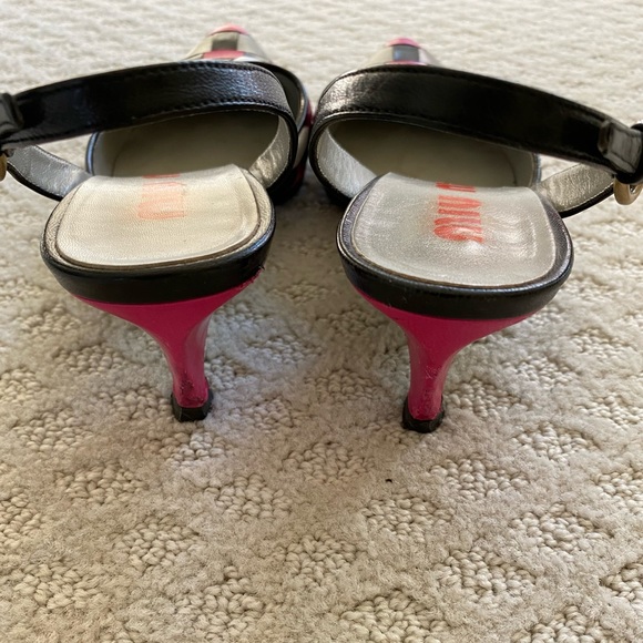 🎉HP🎉 MIU MIU slingback woven leather kitten heel pumps, size EU 36 - Picture 10 of 11